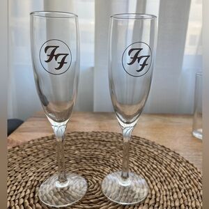 Foo Fighters Monogrammed Champagne Flutes